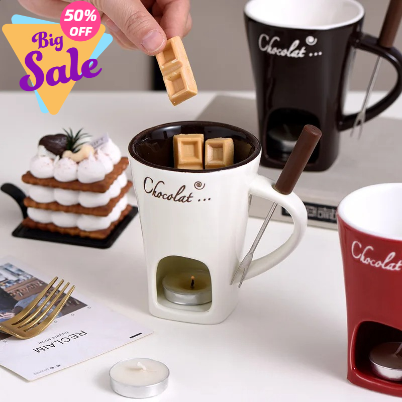 Fondue Pot Ceramic - 130ml 초콜릿 퐁듀 머그컵 멜팅컵 핫팟