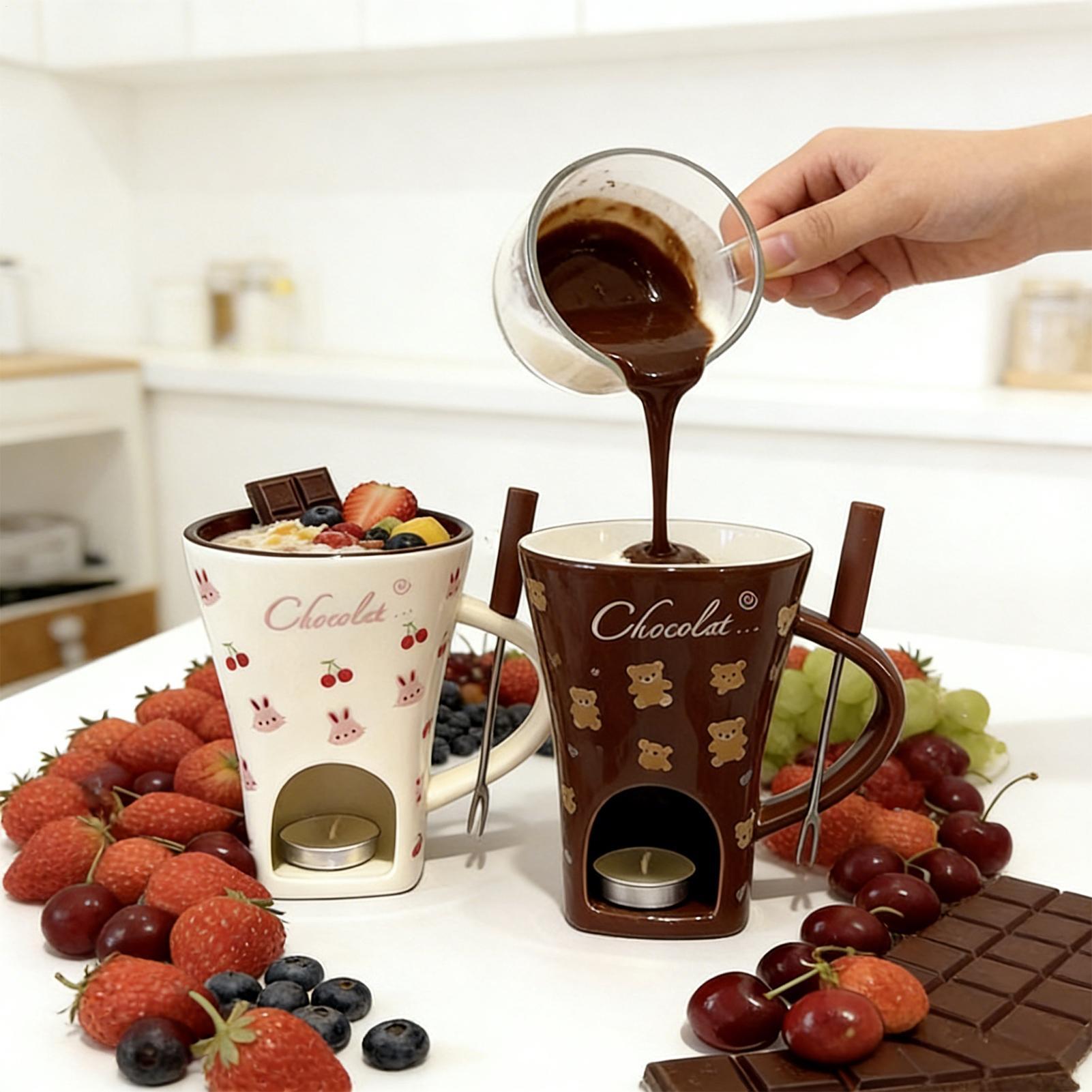 초콜릿 멜팅컵 130ml 개인용 초콜릿 멜팅 세라믹 포 - Fondue Pot Ceramic 리뷰 및 가격