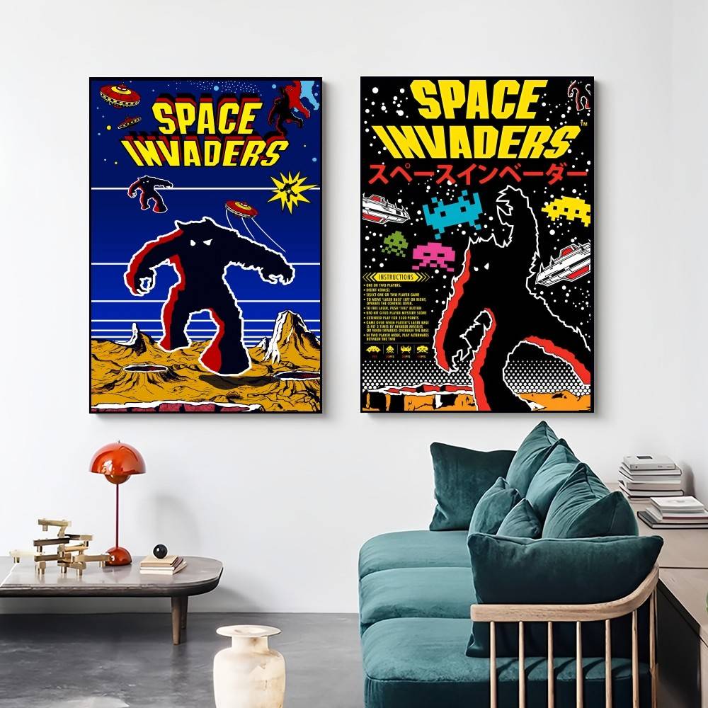 S-Space Invaders 게임 레트로 포스터 인쇄 - Home Cooking Game 리뷰 및 가격