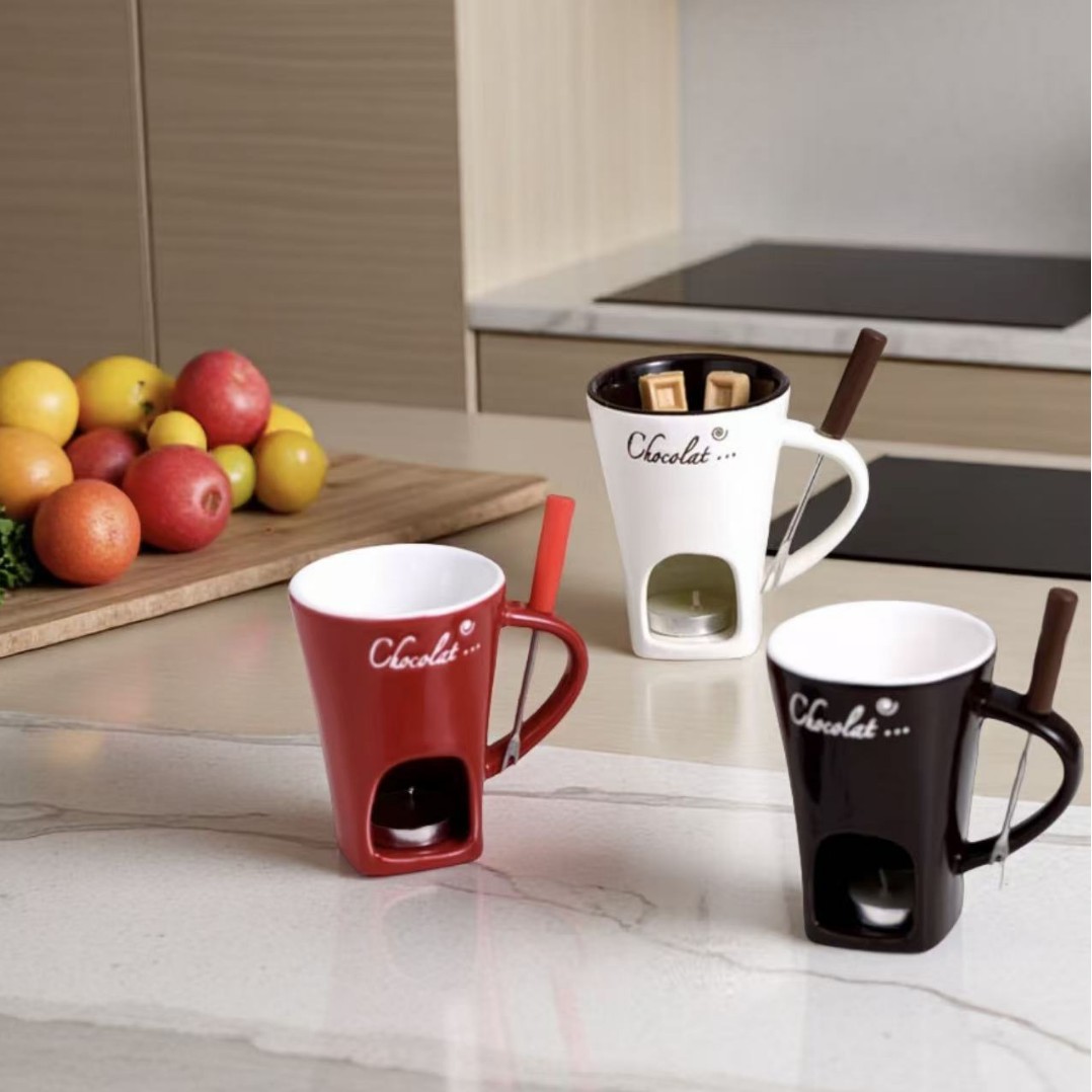 세라믹 초콜릿 퐁듀 머그컵, 창의적인 치즈 멜팅팟 히터 - Fondue Pot Ceramic 리뷰 및 가격