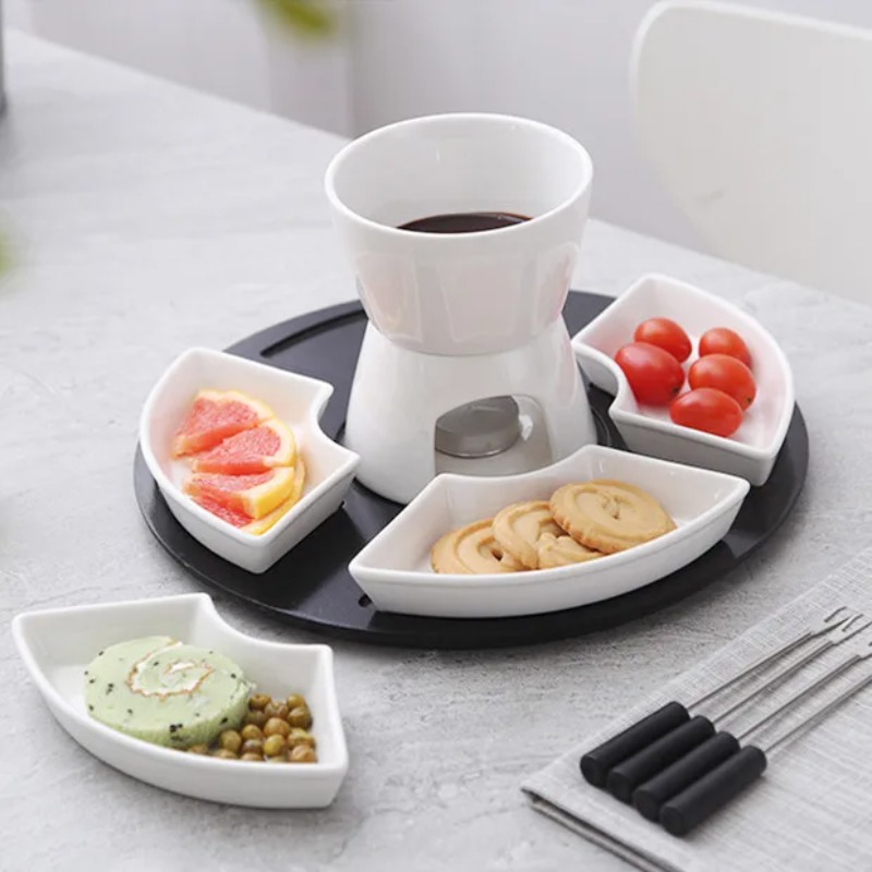 흰색 유광 세라믹 초콜릿 퐁듀 냄비 세트, 초콜릿 퐁듀 - Fondue Pot Ceramic 리뷰 및 가격