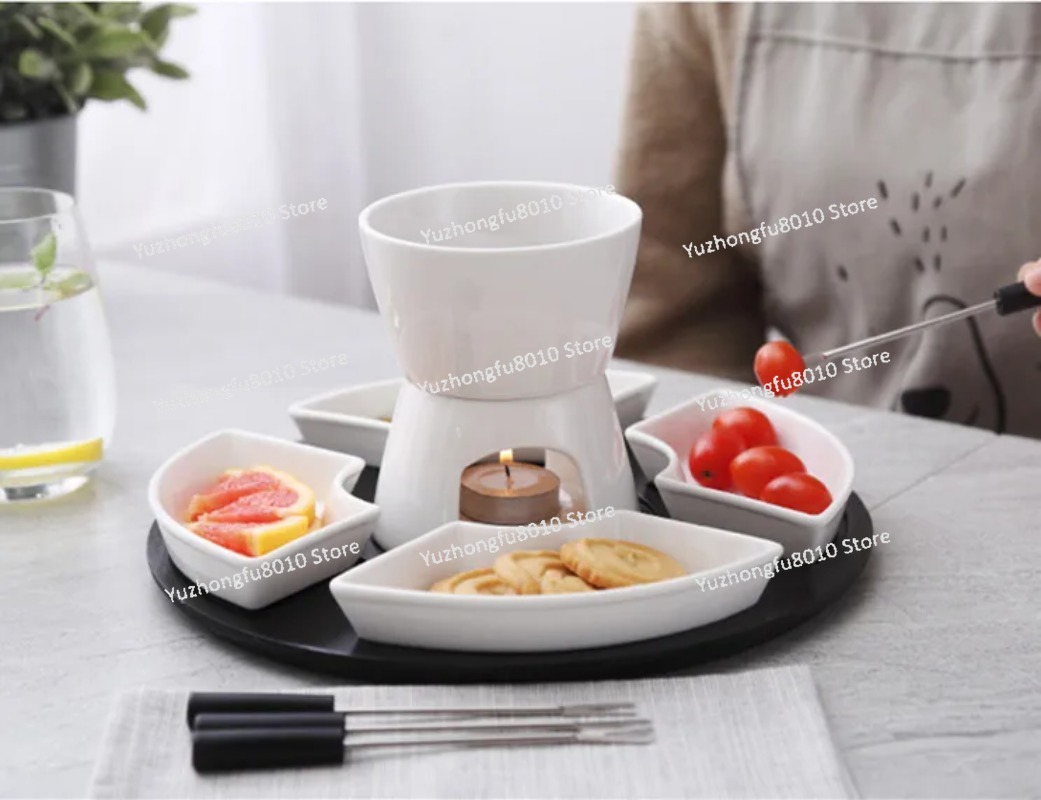 흰색 유광 세라믹 초콜릿 퐁듀 냄비 세트, 초콜릿 퐁듀 - Fondue Pot Ceramic 리뷰 및 가격