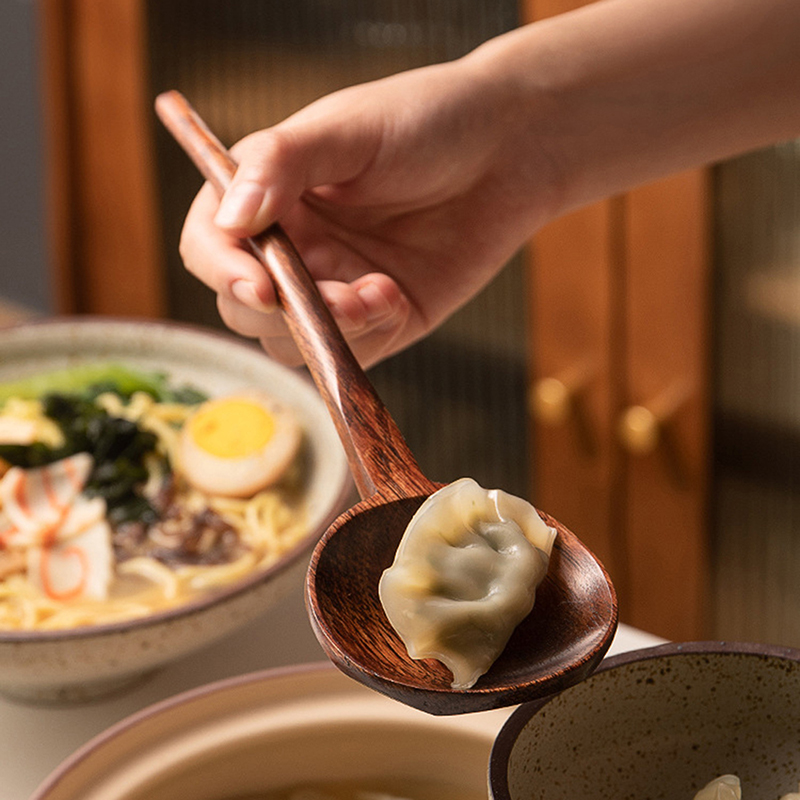 긴 손잡이가 있는 나무 숟가락 일본식 주방 라면 요리  - Home Cooking Japanese 리뷰 및 가격