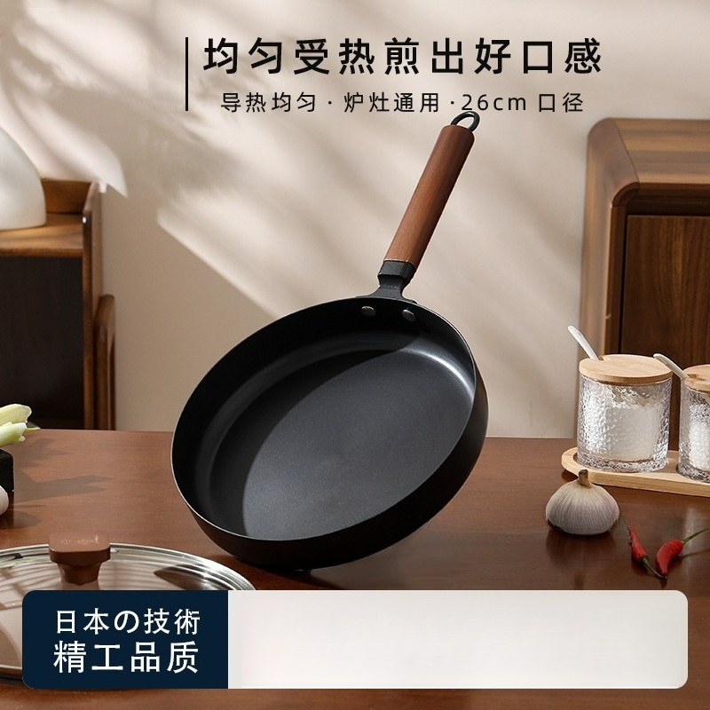 26cm 일본산 무코팅 주철 프라이팬, 스테이크, 팬케 - Home Cooking Japanese 리뷰 및 가격