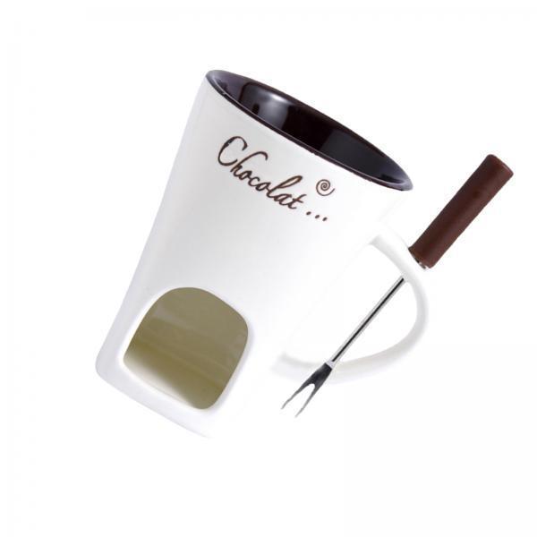 초콜릿 퐁듀 컵 세라믹 머그 세트 (포크 포함) 버터/ - Fondue Pot Ceramic 리뷰 및 가격