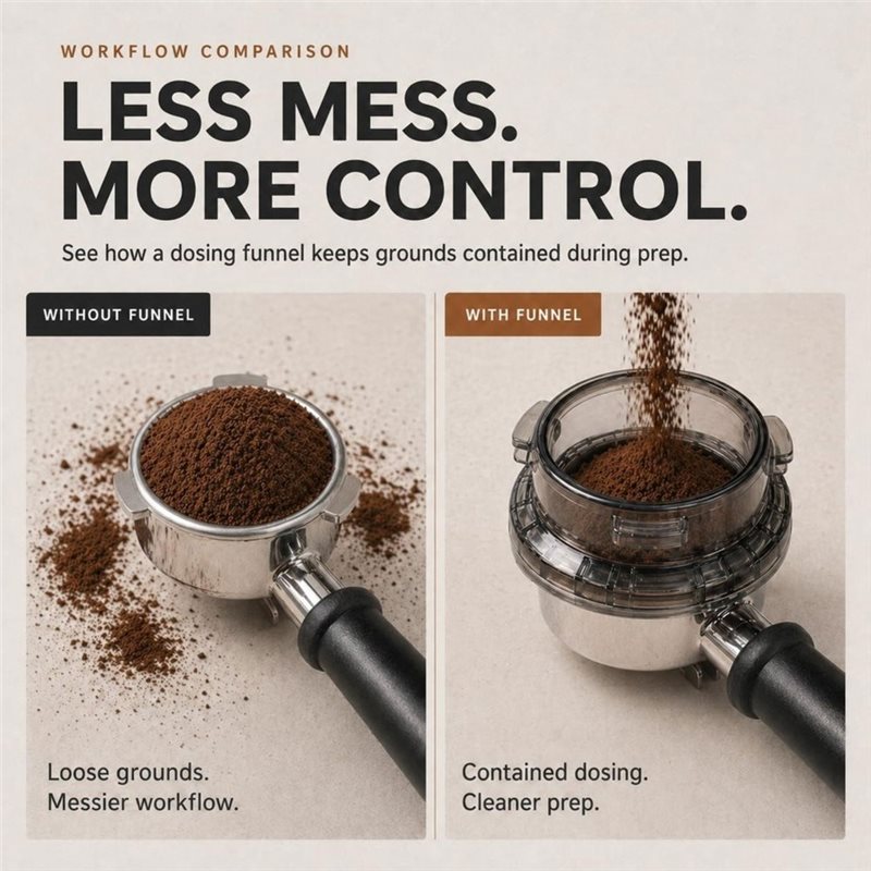 프로모션! 트위스트-록 포터필터 깔때기 54mm 도징  - Breville Espresso Barista Express 리뷰 및 가격