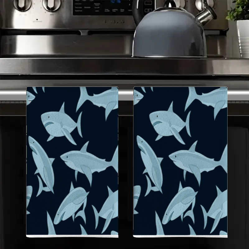 2개, 심해 푸른 상어 무늬 주방 타월, 40Cm*60 - Home Cooking Is The Best 리뷰 및 가격