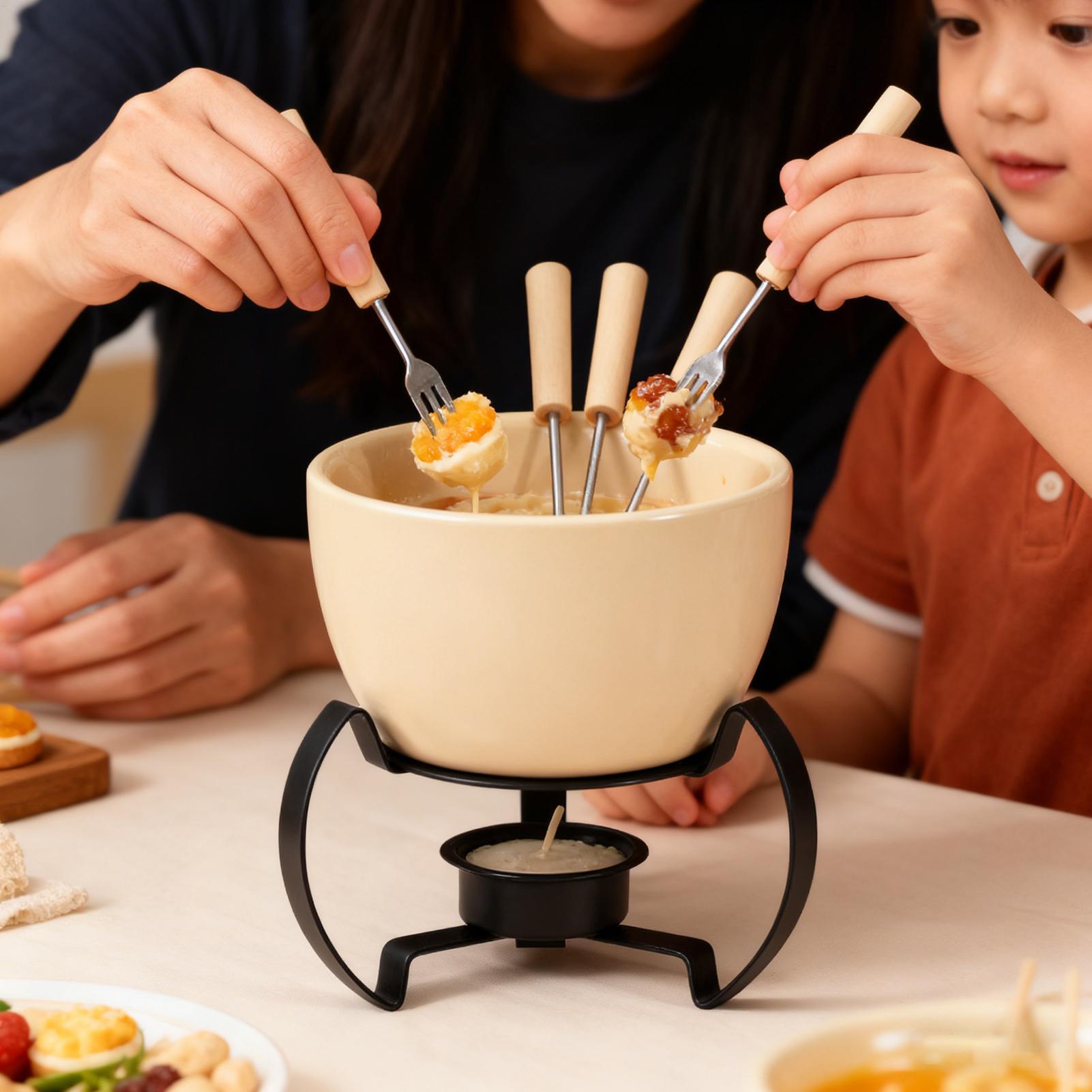 450ml 미니 세라믹 퐁듀 머그 세트 포크 포함 초콜 - Fondue Pot Ceramic 리뷰 및 가격