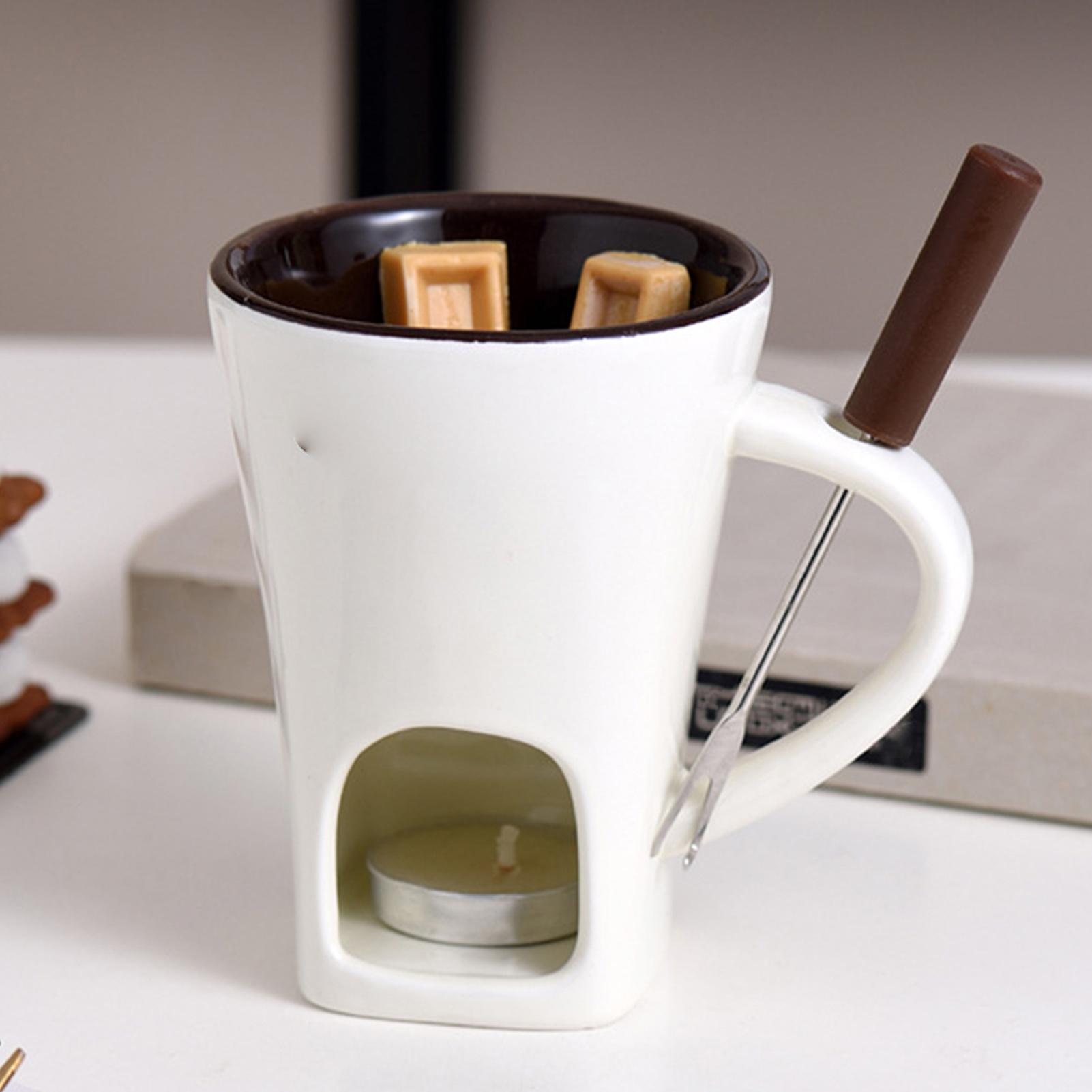 미니 초콜릿 퐁듀 머그 세트 (포크 및 캔들 포함) 퐁 - Fondue Pot Ceramic 리뷰 및 가격