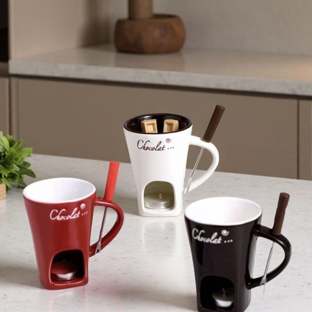 세라믹 초콜릿 퐁듀 머그컵, 창의적인 치즈 멜팅 포트  - Fondue Pot Ceramic 리뷰 및 가격