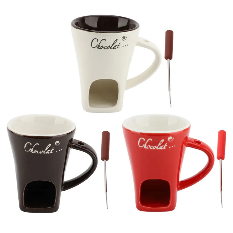 초콜릿 멜팅 퐁듀 머그 세라믹 버터 워머 포트 초콜릿  - Fondue Pot Ceramic 리뷰 및 가격