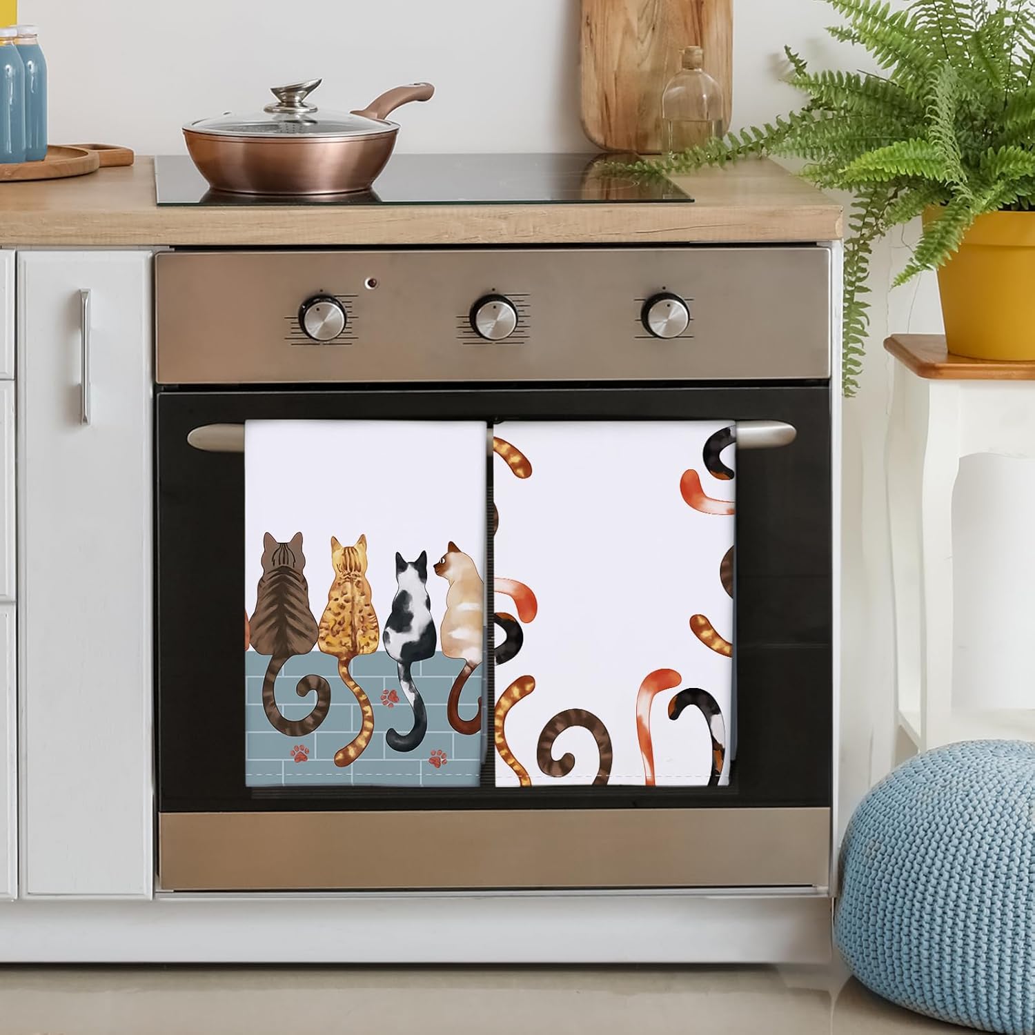 4개, 고양이 발자국 꼬리 모양 주방 타월, 40Cm* - Home Cooking Is The Best 리뷰 및 가격